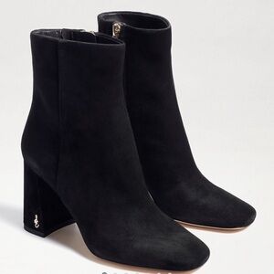 SAM EDELMAN WOMENS CODIE ANKLE BLACK SUEDE  BOOTIE SIZE 7.5 ➡️